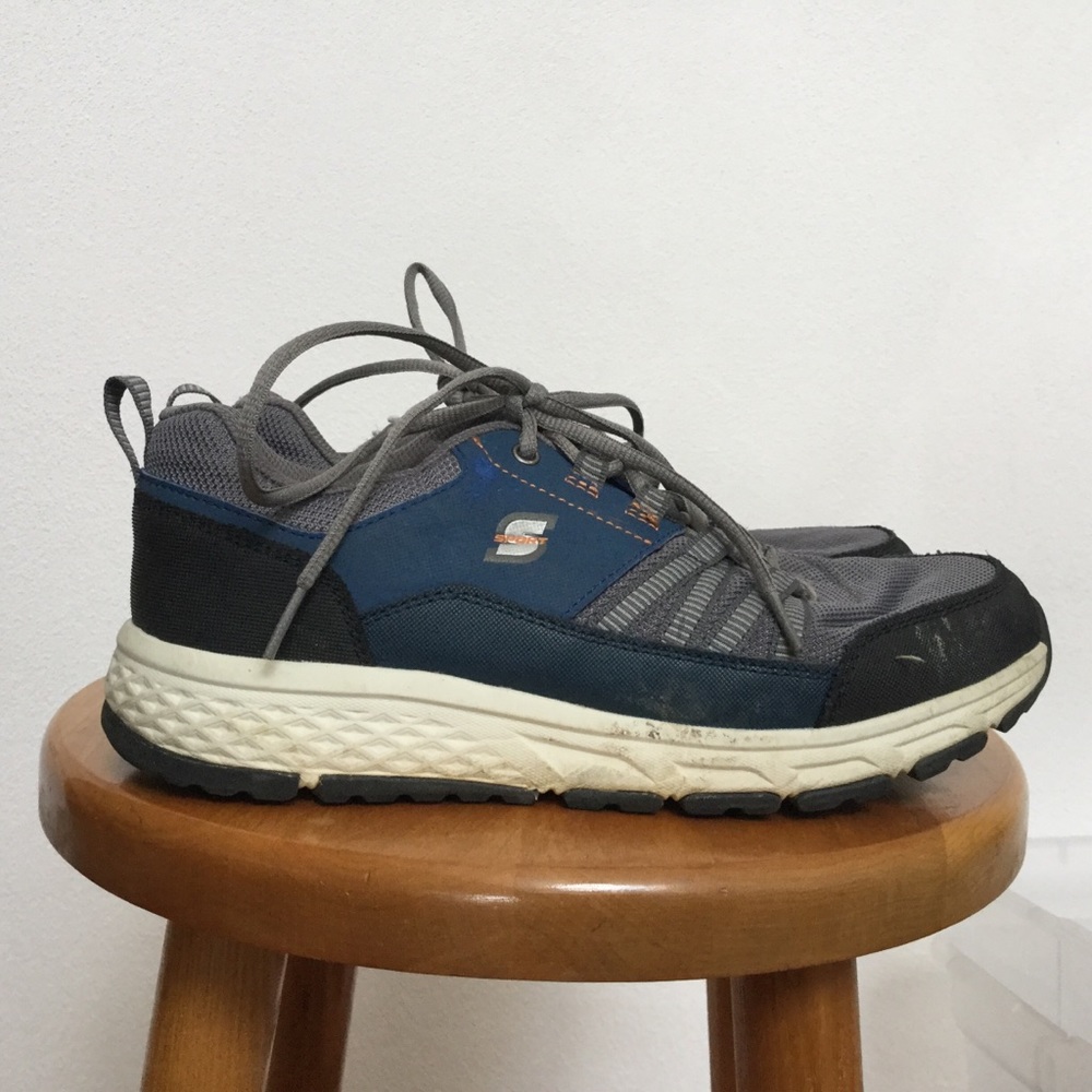Skechers S Sport Blue, Grey Men's Athletic Shoes